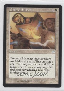2002 Magic: The Gathering - Onslaught - [Base] #12 - Chain of Silence