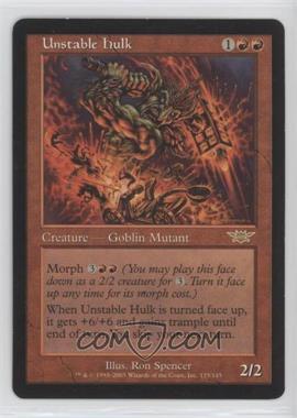 2003 Magic: The Gathering - Legions - [Base] #115 - Unstable Hulk