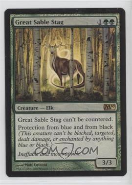 2009 Magic: The Gathering - 2010 Core Set - [Base] - Foil #186 - Great Sable Stag