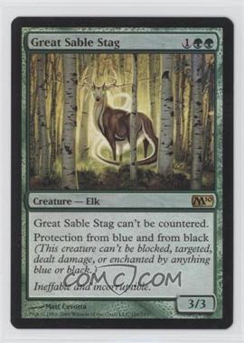 2009 Magic: The Gathering - 2010 Core Set - [Base] - Foil #186 - Great Sable Stag