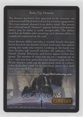2009 Magic: The Gathering - Conflux - [Base] #2/4 - Rule Tip: Domain