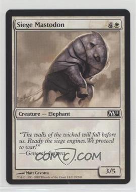 2010 Magic: The Gathering - 2011 Core Set - [Base] #29 - Siege Mastodon