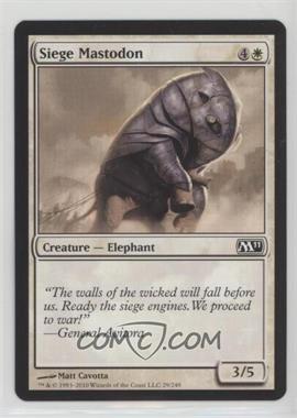 2010 Magic: The Gathering - 2011 Core Set - [Base] #29 - Siege Mastodon