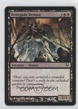 2012 Magic: The Gathering - Avacyn Restored - [Base] - Foil #118 - Renegade Demon