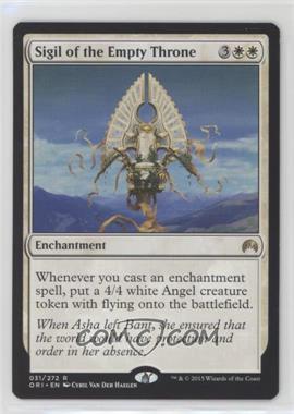 2015 Magic: The Gathering - Origins - Booster Pack [Base] #031 - Sigil of the Empty Throne