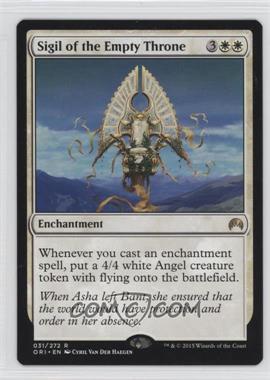 2015 Magic: The Gathering - Origins - Booster Pack [Base] #031 - Sigil of the Empty Throne