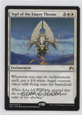 2015 Magic: The Gathering - Origins - Booster Pack [Base] #031 - Sigil of the Empty Throne