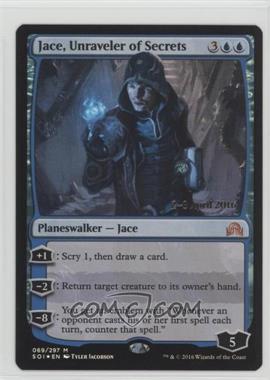 2016 Magic: The Gathering - Shadows over Innistrad - Booster Pack [Base] - Foil #069.2 - Jace, Unraveler of Secrets (Prerelease Date Stamp)