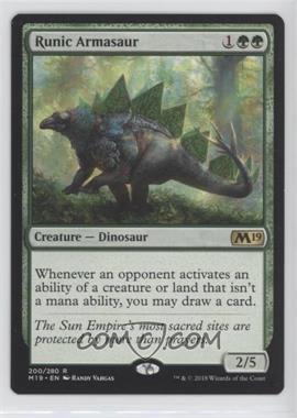 2018 Magic: The Gathering - Core Set: 2019 - Base Set #200 - Runic Armasaur