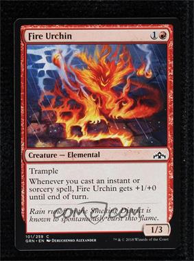 2018 Magic: The Gathering - Guilds of Ravnica - [Base] - English #101 - Fire Urchin