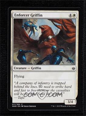 2019 Magic: The Gathering - War of the Spark - Base Set - English #011 - Enforcer Griffin