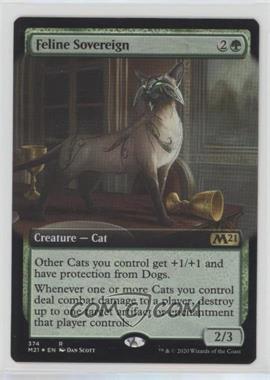 2020 Magic: The Gathering - Core Set: 2021 - [Base] - Foil #374 - Feline Sovereign (Extended Art)