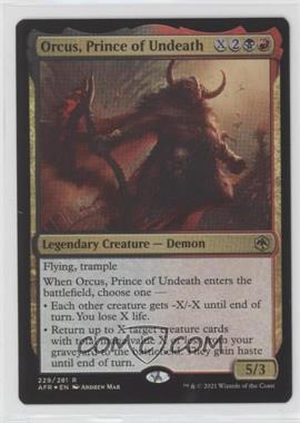 2021 Magic: The Gathering - Adventures in the Forgotten Realms - [Base] - Foil #229 - Orcus, Prince of Undeath