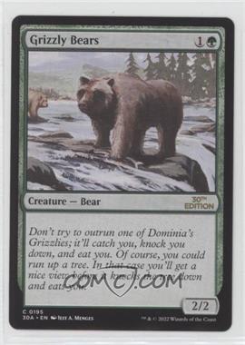 2022 Magic: The Gathering - 30th Anniversary Edition - [Base] #0195 - Grizzly Bears