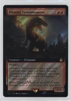 Extended Art - Surge Foil - Flaming Tyrannosaurus