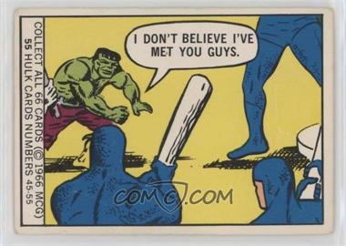 1966 Donruss Marvel Super Heroes - [Base] #55 - Hulk [Good to VG‑EX]