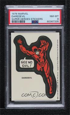 1976 Topps Marvel Comic Book Heroes - [Base] #_DARE.1 - Daredevil (Blank Back) [PSA 8 NM‑MT]