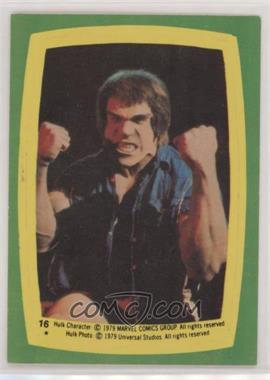 1979 Topps Marvel The Incredible Hulk - Stickers #16 - Hulk