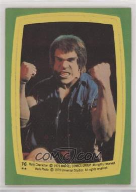 1979 Topps Marvel The Incredible Hulk - Stickers #16 - Hulk