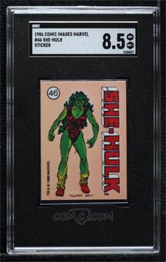 1986 Comic Images Marvel Universe - Stickers I: Official Marvel Universe - [Base] #46 - She-Hulk [SGC 8.5 NM/Mt+]