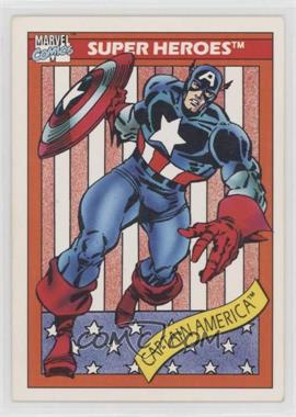 1990 Impel Marvel Universe - [Base] #1 - Super Heroes - Captain America