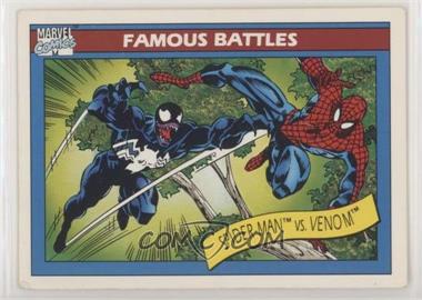 1990 Impel Marvel Universe - [Base] #106 - Famous Battles - Spider-Man vs. Venom [Good to VG‑EX]