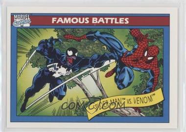 1990 Impel Marvel Universe - [Base] #106 - Famous Battles - Spider-Man vs. Venom