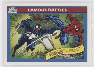 1990 Impel Marvel Universe - [Base] #106 - Famous Battles - Spider-Man vs. Venom