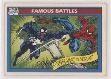 1990 Impel Marvel Universe - [Base] #106 - Famous Battles - Spider-Man vs. Venom [Good to VG‑EX]
