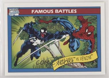 1990 Impel Marvel Universe - [Base] #106 - Famous Battles - Spider-Man vs. Venom