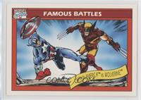 Famous Battles - Captain America vs. Wolverine