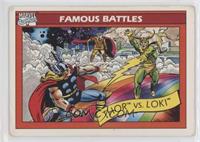 Famous Battles - Thor vs. Loki [Good to VG‑EX]