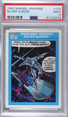 1990 Impel Marvel Universe - [Base] #153 - Spider-Man Presents: - Silver Surfer [PSA 9 MINT]