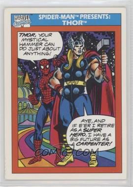 1990 Impel Marvel Universe - [Base] #154 - Spider-Man Presents: - Thor