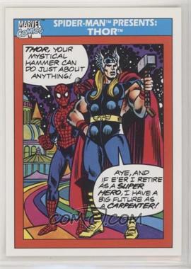 1990 Impel Marvel Universe - [Base] #154 - Spider-Man Presents: - Thor