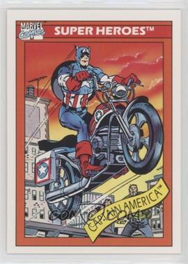 1990 Impel Marvel Universe - [Base] #31 - Super Heroes - Captain America's Motorcycle