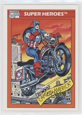 1990 Impel Marvel Universe - [Base] #31 - Super Heroes - Captain America's Motorcycle