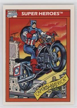 1990 Impel Marvel Universe - [Base] #31 - Super Heroes - Captain America's Motorcycle