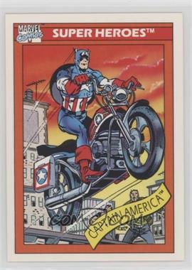 1990 Impel Marvel Universe - [Base] #31 - Super Heroes - Captain America's Motorcycle