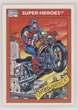 1990 Impel Marvel Universe - [Base] #31 - Super Heroes - Captain America's Motorcycle