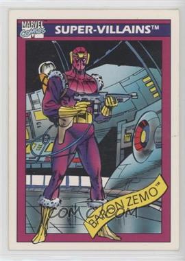 1990 Impel Marvel Universe - [Base] #53 - Super-Villains - Baron Zemo