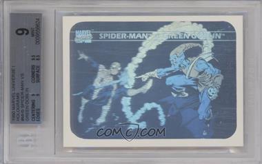 1990 Impel Marvel Universe - Holograms #MH5 - Spider-Man vs. Green Goblin [BGS 9 MINT]