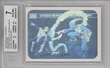 1990 Impel Marvel Universe - Holograms #MH5 - Spider-Man vs. Green Goblin [BGS 7 NEAR MINT]