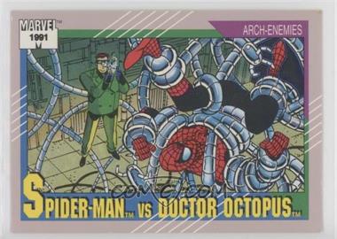1991 Impel Marvel Universe Series II - [Base] #105 - Arch-Enemies - Spider-Man vs Doctor Octopus