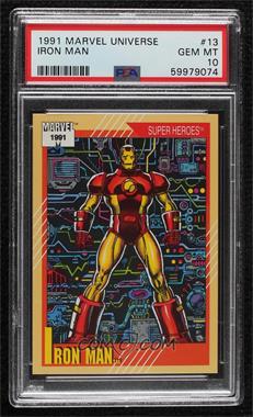 1991 Impel Marvel Universe Series II - [Base] #13.1 - Super Heroes - Iron Man (1991 BOLD) [PSA 10 GEM MT]