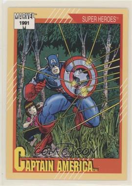 1991 Impel Marvel Universe Series II - [Base] #54.2 - Super Heroes - Captain America (1991 Normal Font)