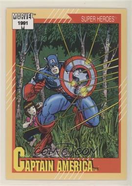 1991 Impel Marvel Universe Series II - [Base] #54.2 - Super Heroes - Captain America (1991 Normal Font)