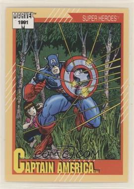 1991 Impel Marvel Universe Series II - [Base] #54.2 - Super Heroes - Captain America (1991 Normal Font)