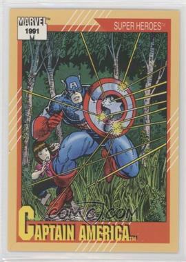 1991 Impel Marvel Universe Series II - [Base] #54.2 - Super Heroes - Captain America (1991 Normal Font)