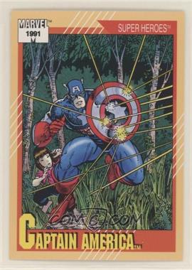 1991 Impel Marvel Universe Series II - [Base] #54.2 - Super Heroes - Captain America (1991 Normal Font)